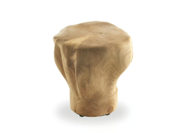 CHEF ONE – COOK ONE - Low solid cedar wood stool by Riva 1920 - view 3